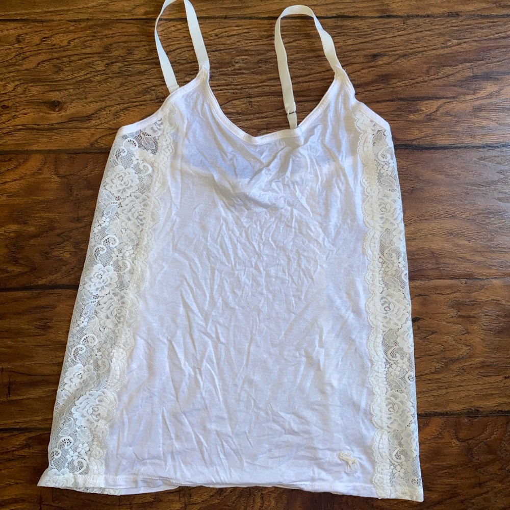 Abercrombie & Fitch White Lace Tank Top Cami